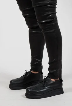 Bread and Butter Flats^Lace Up Loafers in Black