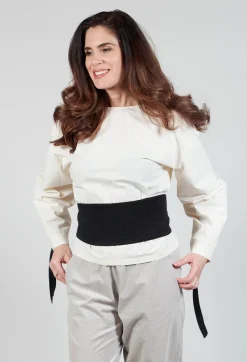 Malloni Belts^Lacerta Textured Tie Belt in Nero
