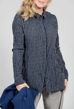 Elemente Clemente Shirts & Blouses^Lao Blouse in Blue and Black