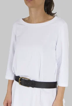 T.ba Belts^Large Buckle Belt in Black