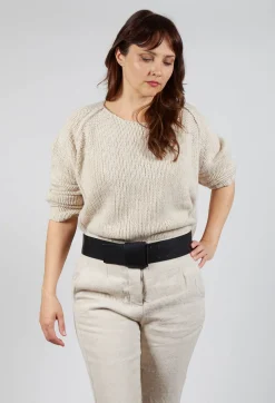 Rundholz Mainline Belts^Large Leather Belt in Black