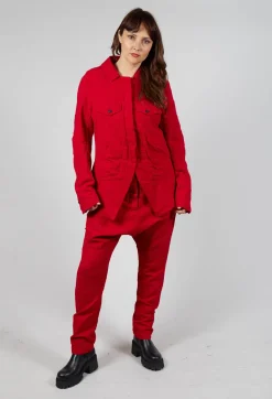 Rundholz Mainline Jackets^Large Pocket Jacket in Cardinal