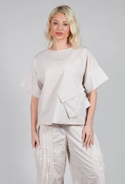 Tadashi Tops^Large Pocket Shirt in Beige