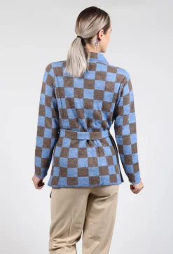 Fringe Jackets^Lauren Knitted Shirt in Blue and Brown