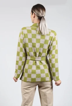 Fringe Jackets^Lauren Knitted Shirt in Green and Beige