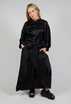 Bize Skirts^Layered Fabric Skirt in Black