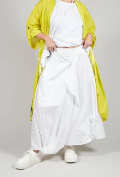 Bize Skirts^Layered Fabric Skirt in White