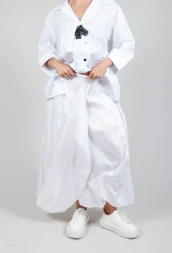 Bize Skirts^Layered Fabric Skirt in White