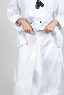 Bize Skirts^Layered Fabric Skirt in White