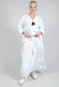 Bize Skirts^Layered Fabric Skirt in White
