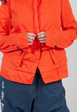 Rundholz Dip Jackets^Layered Lettuce-Edge Detail Jacket in Mandarine