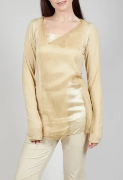 Rundholz Dip Tops^Layered Mesh Top in Wax Cloud