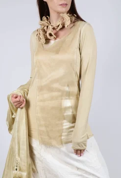 Rundholz Dip Tops^Layered Mesh Top in Wax Cloud