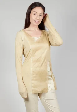 Rundholz Dip Tops^Layered Mesh Top in Wax Cloud