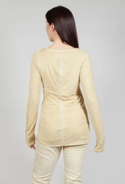 Rundholz Dip Tops^Layered Mesh Top in Wax Cloud