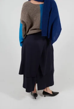 Mei Meij Skirts^Layered Scuba Skirt in Blue Nights