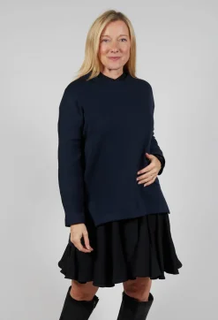 Mei Meij Shirts & Blouses^Layered Scuba Top in Blue Nights