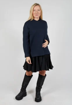 Mei Meij Shirts & Blouses^Layered Scuba Top in Blue Nights