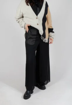 Masnada Trousers^Layered Trousers in Black