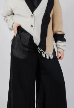 Masnada Trousers^Layered Trousers in Black