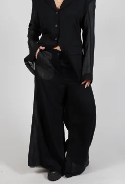 Masnada Trousers^Layered Trousers in Black