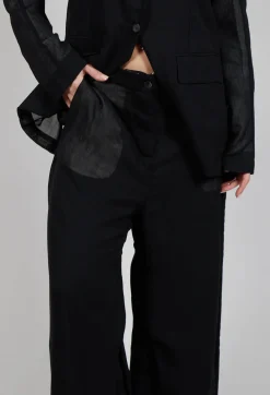 Masnada Trousers^Layered Trousers in Black