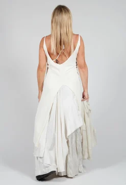 Masnada Dresses^Layered Vest Dress in Chalk