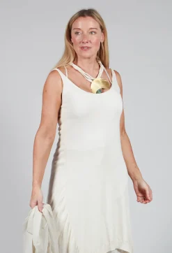 Masnada Dresses^Layered Vest Dress in Chalk