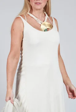 Masnada Dresses^Layered Vest Dress in Chalk