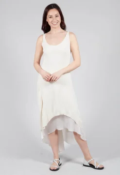 Masnada Dresses^Layered Vest Dress in Chalk
