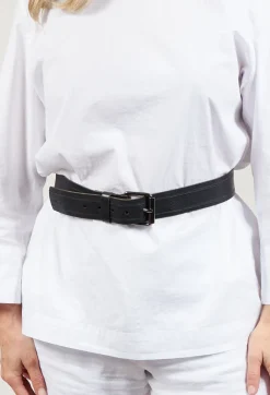 Jayko Belts^Leather Belt in Noir