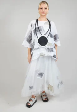 Bread and Butter Necklaces^Leather Disc Necklace in Black and White