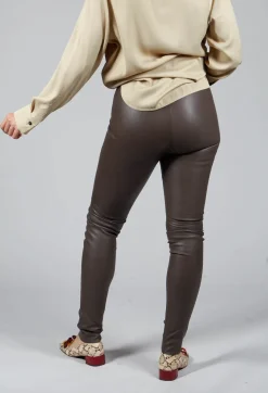 Dom Goor Leggings^Leather Leggings in Volcanic Rock Grey