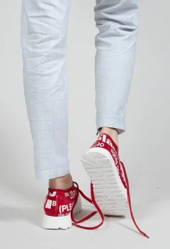 Rundholz Black Label Trainers^Leather Pumps with Lettering Motif in Chili Print
