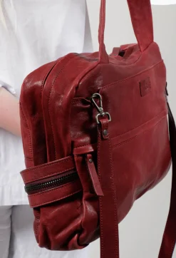 IXOS Bags^Leather Quilted Bag in Bordeaux