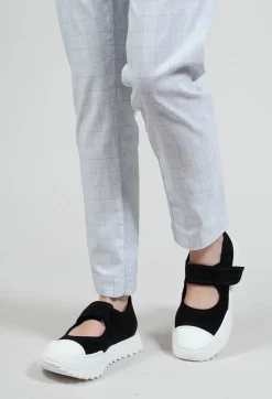 Rundholz Black Label Trainers^Leather Velcro Strap Pumps in Black