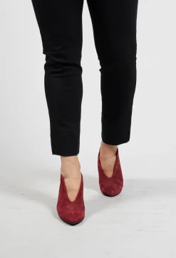 The Last Conspiracy Heels^Lenja Heel in Ruby Goat Suede