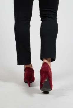 The Last Conspiracy Heels^Lenja Heel in Ruby Goat Suede
