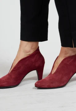 The Last Conspiracy Heels^Lenja Heel in Ruby Goat Suede
