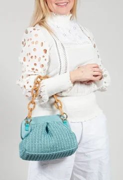 Via Mailbag Bags^Lia Knit Bag in Blue
