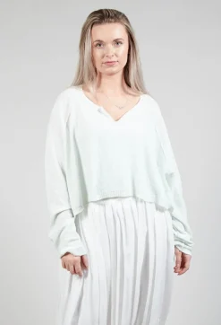 Rundholz Mainline Jumpers^Lightwear Cropped Jumper in Tulip 10% Cloud