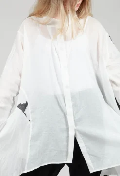 Moyuru Shirts & Blouses^Lightweight A-Line Shirt in White