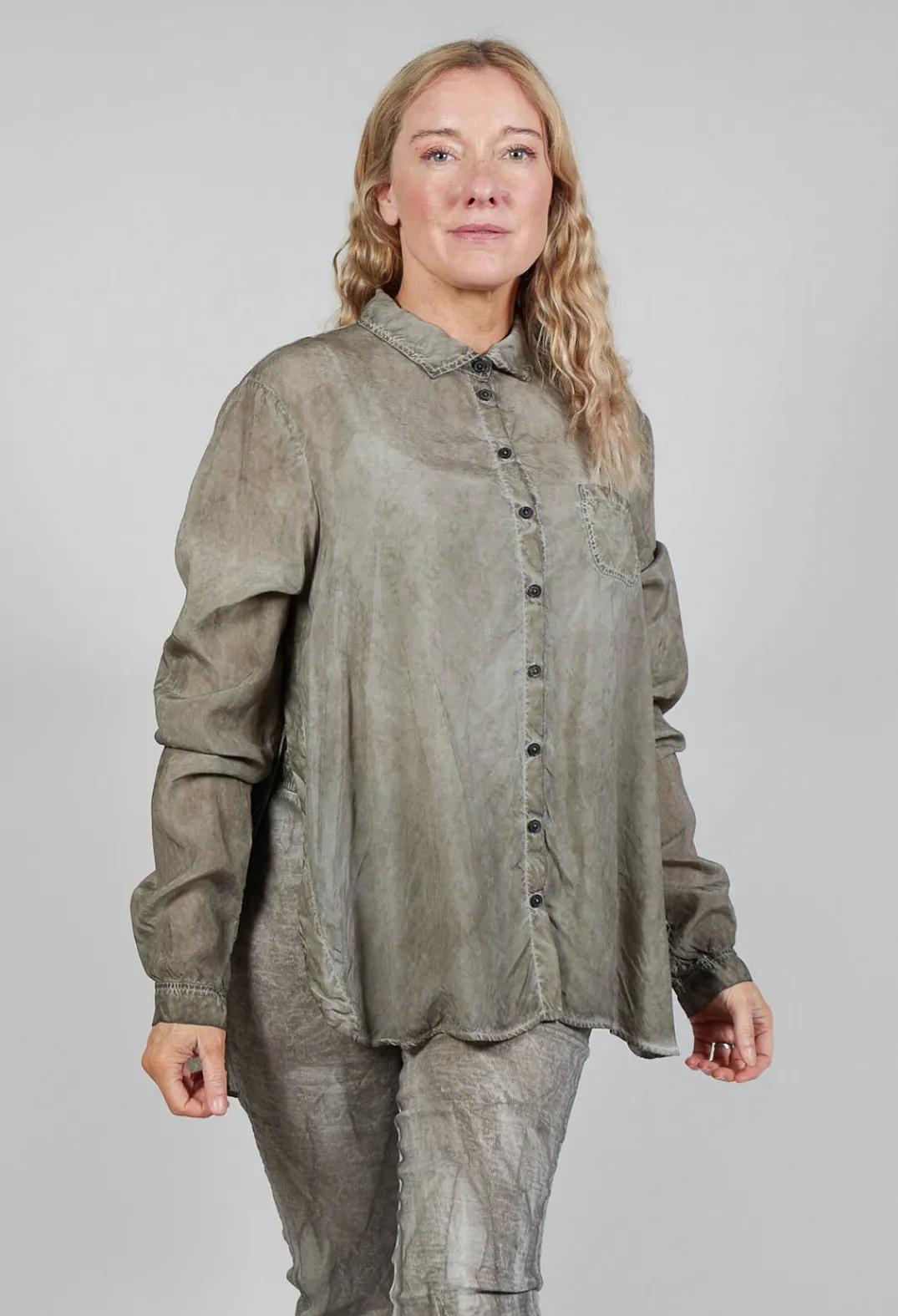 Rundholz Mainline Shirts & Blouses^Lightweight Blouse in Hay Cloud
