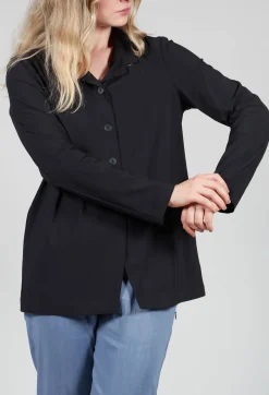 Sarah Pacini Jackets^Lightweight Button Through Jacket in Black