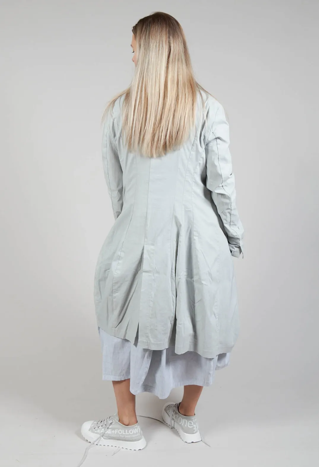 Rundholz Black Label Coats^Lightweight Coat with Tulip Hem in Grey