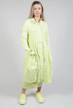 Rundholz Black Label Coats^Lightweight Coat with Tulip Hem in Placed Sun Print