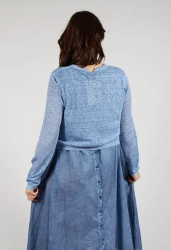 Rundholz Black Label Cardigans^Lightweight Cropped Cardigan in Navy Cloud Print