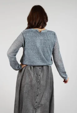 Rundholz Black Label Cardigans^Lightweight Cropped Cardigan in Black Cloud Print