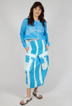 Rundholz Black Label Cardigans^Lightweight Cropped Cardigan in Malibu Cloud Print