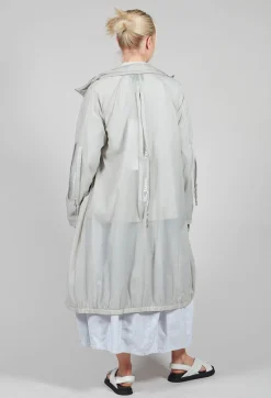 Rundholz Black Label Coats^Lightweight Longline Coat with Zip in Grey
